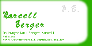 marcell berger business card